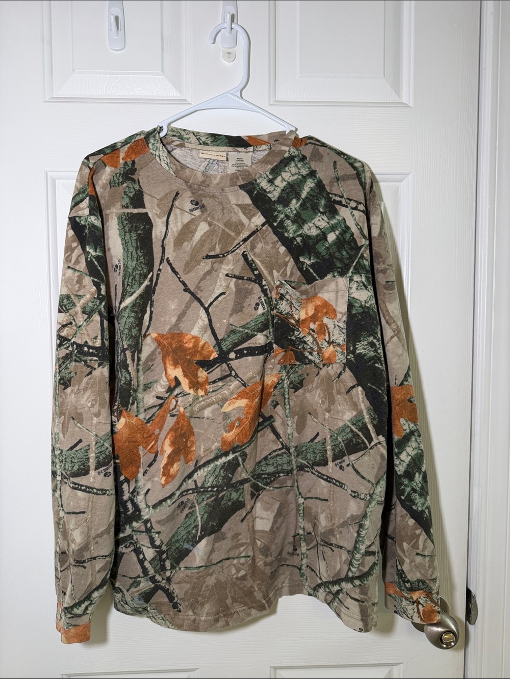 Camouflage Long Sleeve Tee — Green / Brown / Orange